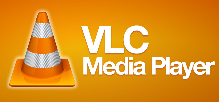 Bannière du logiciel VLC montrant le célèbre cône de circulation qui sert d'icône à l'application